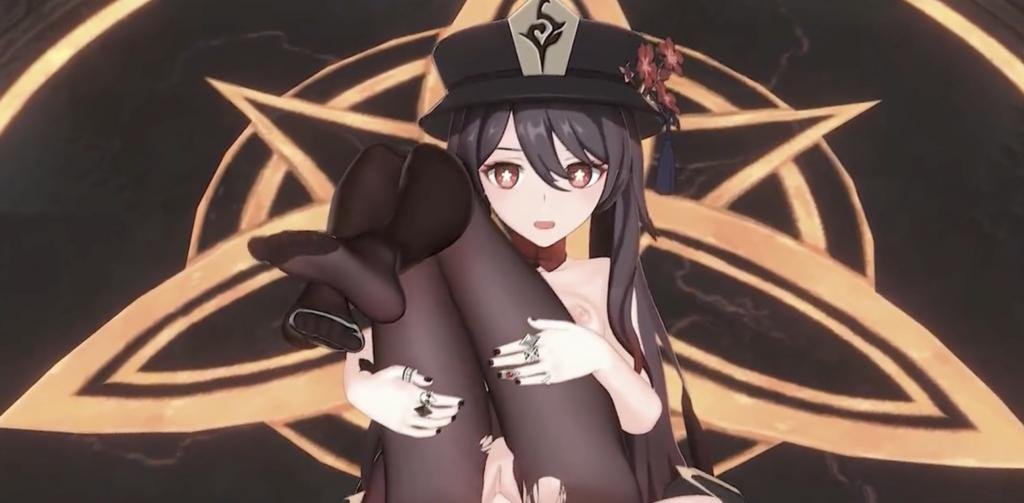 3D甘雨与胡桃激情互干，高潮迭起超带感