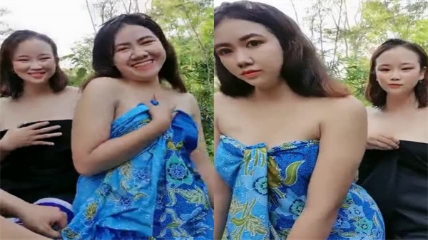 饥渴姐妹花被大哥诱骗至小树林，露天野战激情双飞！